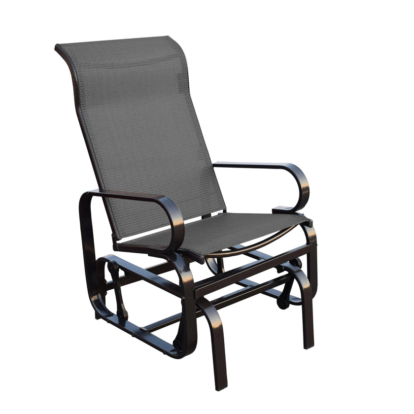 Sojag Belle Patio Glider Chair with Heavy-Duty Steel Frame and PVC-Coated Fabric, Easy-Glide Outdoor Patio Rocking Chair, Dark Grey 🍁 All In One Marketplace Canada