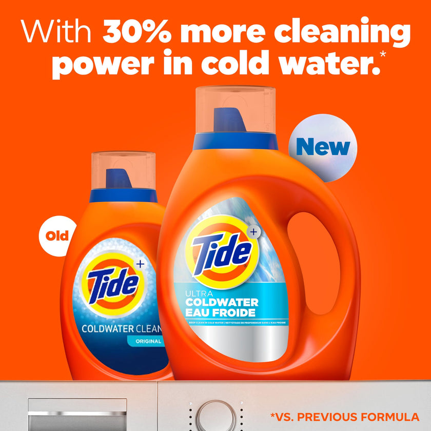 Tide Ultra Coldwater Liquid Laundry Detergent, Original Scent, 83 Loads, Laundry Detergent Liquid Formulated for Cold Water, 3.46 L 🍁 All In One Marketplace Canada