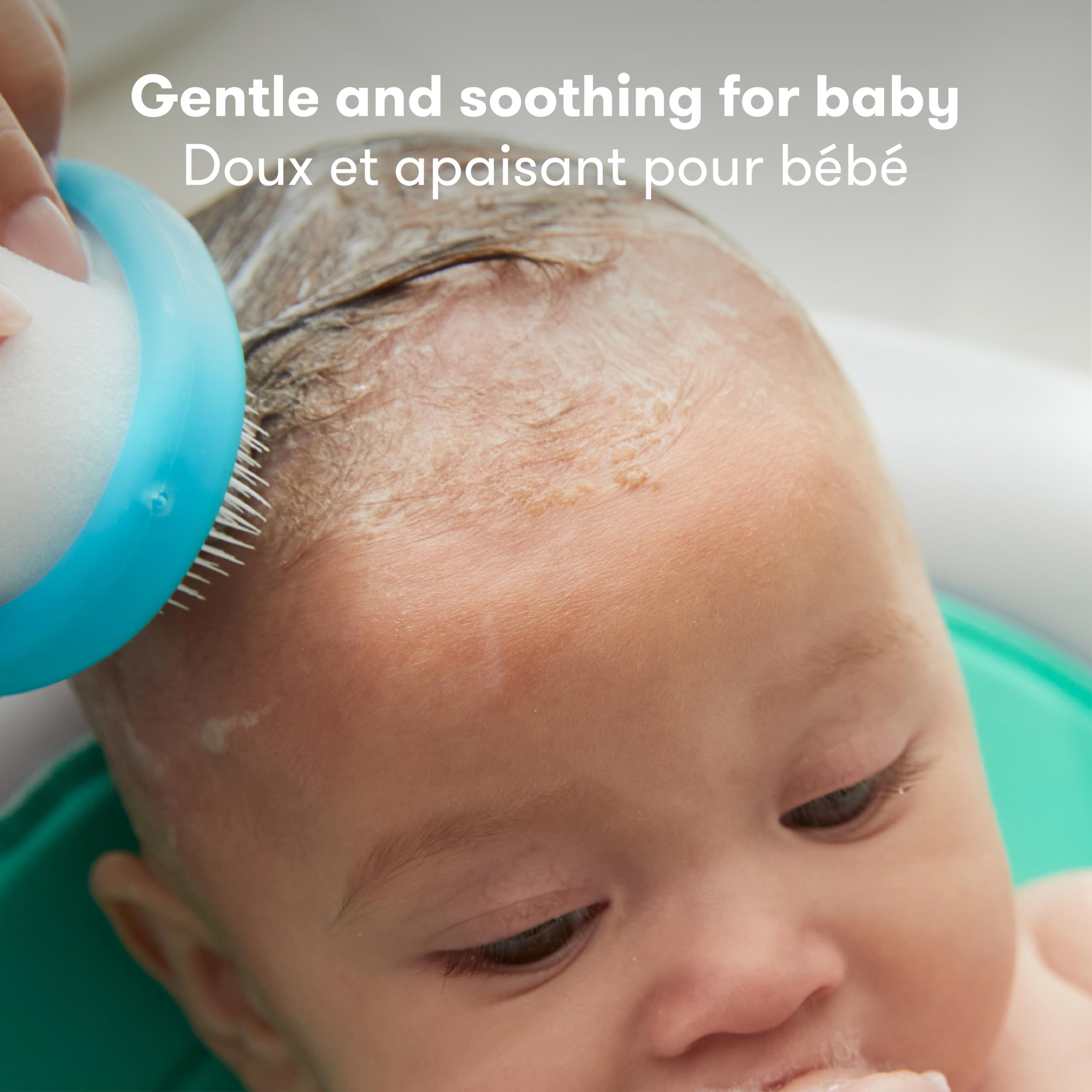 Frida Baby The 3-Step Cradle Cap System Kit & Cradle Cap Treatment, DermaFrida The FlakeFixer, Sponge, Brush, Comb and Storage Stand for Babies with Cradle Cap, White-Blue 🍁 All In One Marketplace Canada
