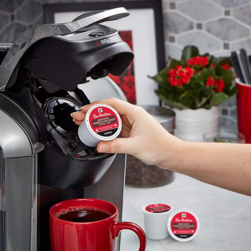 Tim Hortons Dark Roast Coffee, Single Serve Keurig K-Cup Pods, 48 Count 🍁 All In One Marketplace Canada