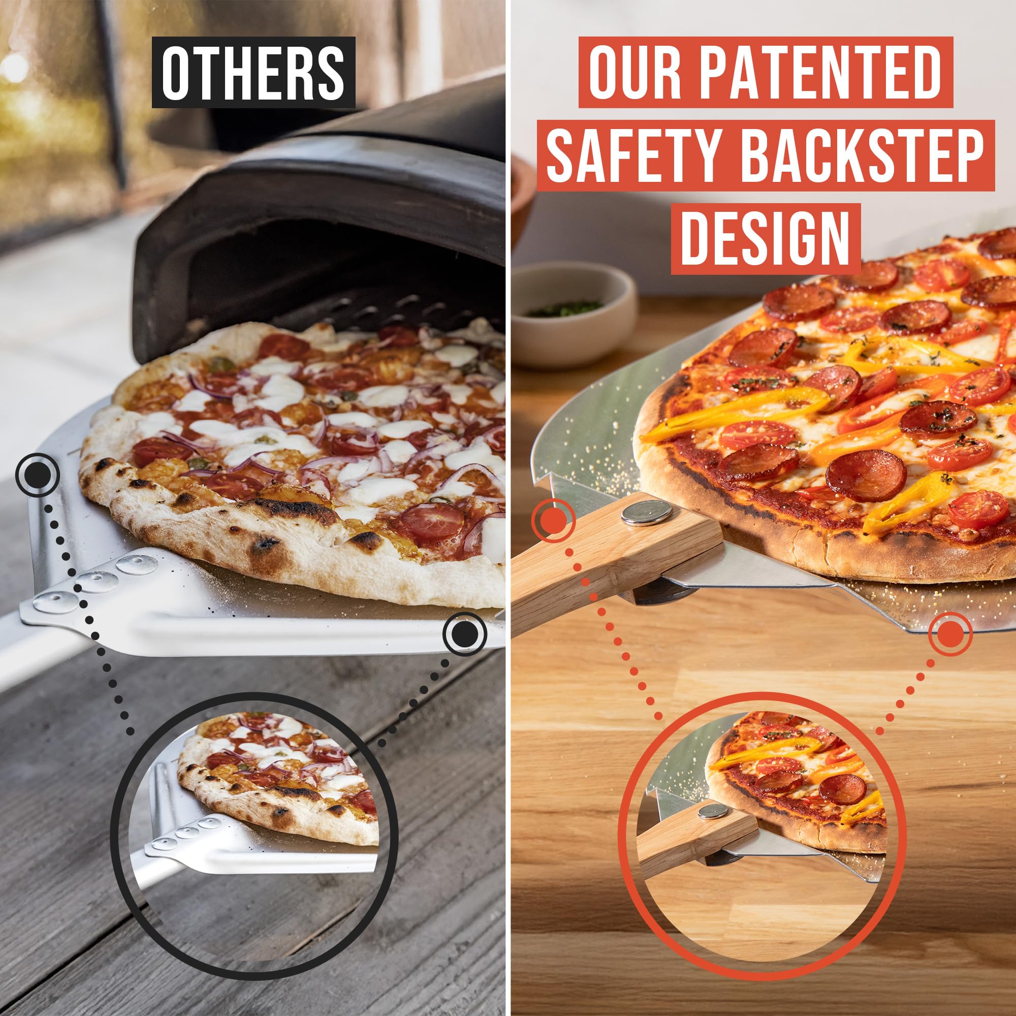Chef Pomodoro Aluminum Metal Pizza Peel with Foldable Wood Handle for Easy Storage 12-Inch x 14-Inch, Gourmet Luxury Pizza Paddle for Baking Homemade Pizza Bread 🍁 All In One Marketplace Canada