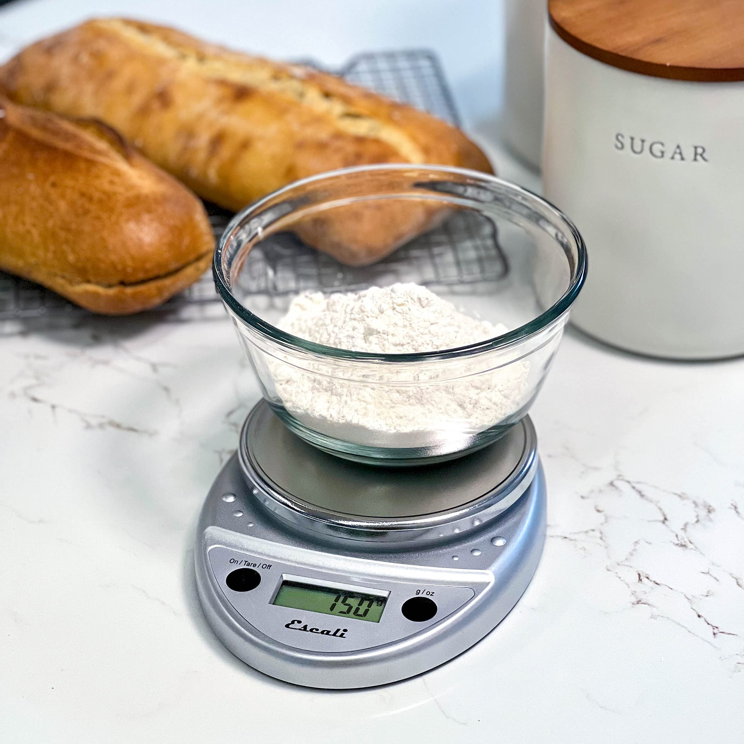 Escali Primo Digital Food Scale Multi-Functional Kitchen Scale and Baking Scale for Precise Weight Measuring and Portion Control, 8.5 x 6 x 1.5 inches, Chrome 🍁 All In One Marketplace Canada