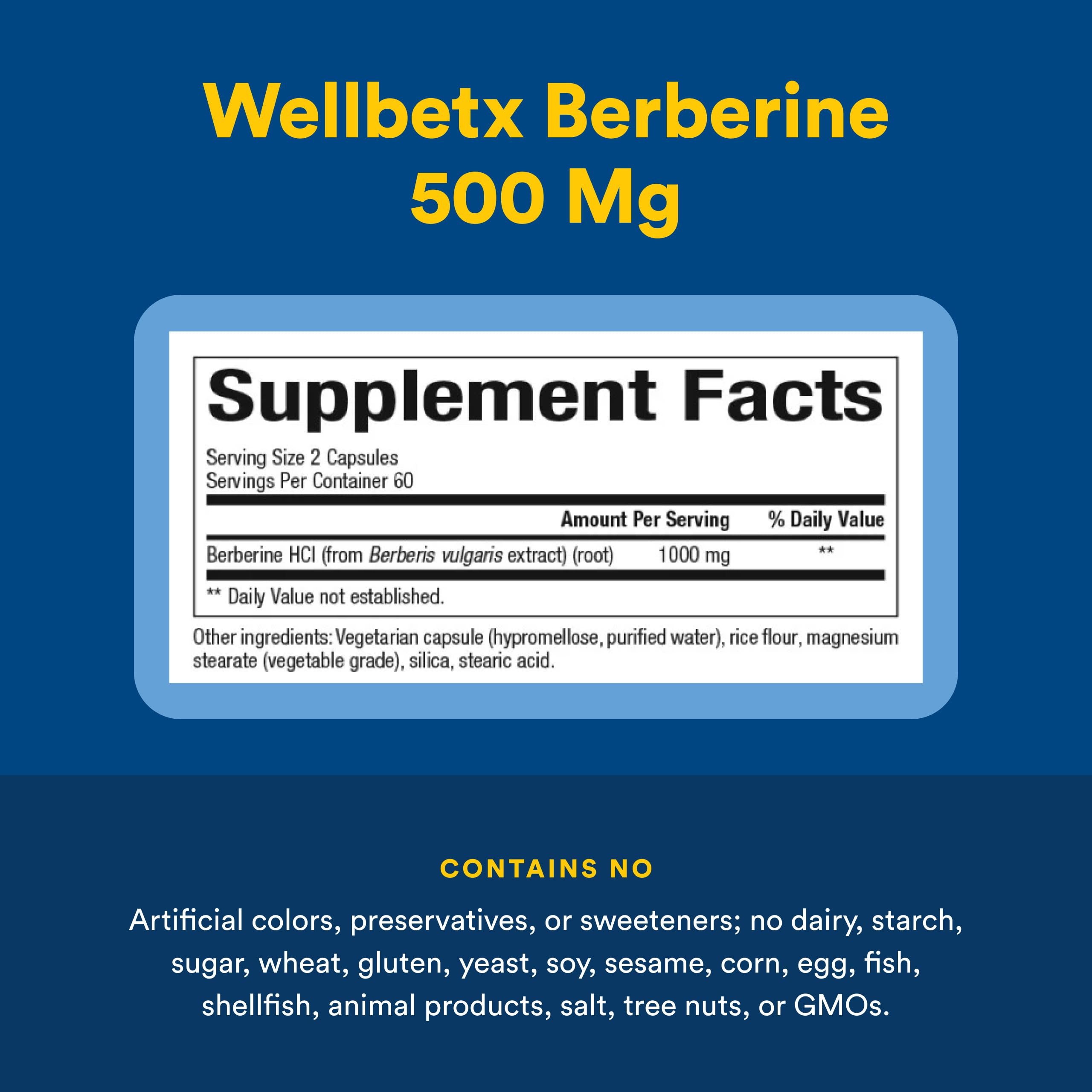 Natural Factors - WellBetX Berberine 500 mg, 120 capsules 🍁 All In One Marketplace Canada