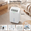 Dehumidifier for Basement with Drain Hose Max 34 Pints, KNKA 2500 Sq.Ft Dehumidifiers for Home, Large Room, Bathroom, Three Operation Modes, Intelligent Humidity Control, Dry Clothes, 24HR Timer 🍁 All In One Marketplace Canada