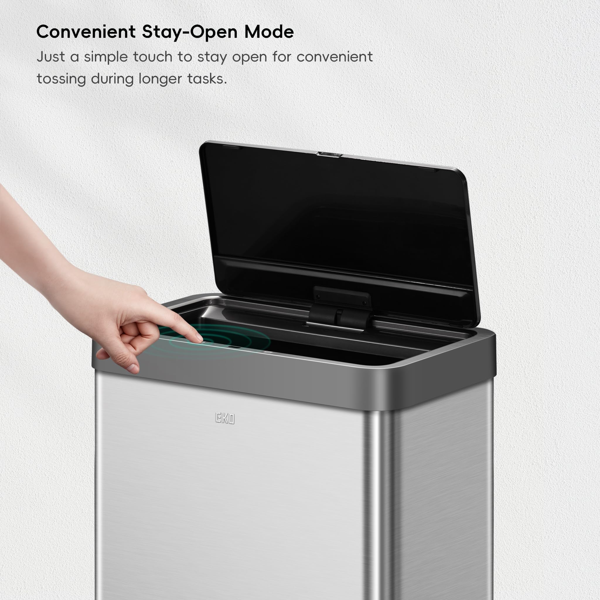 EKO Mirage X 80 Liter / 21.1 Gallons Motion Sensor Trash Can, Automatic Large Kitchen Trash Can Touchless, Stainless Steel 🍁 All In One Marketplace Canada