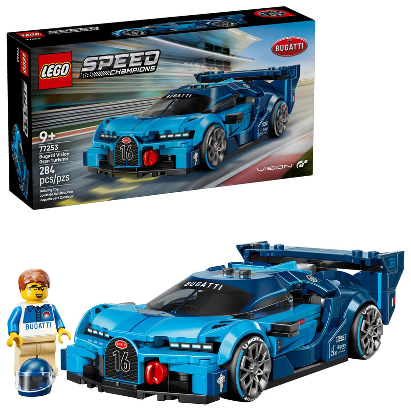 LEGO Speed Champions Bugatti Vision Gran Turismo Hyper Sports Car Building Toy for Kids & Gamers - Building Set W/Bugatti Driver Minifigure for Boys & Girls, Ages 9+ - Gift Idea for Birthdays - 77253 🍁 All In One Marketplace Canada