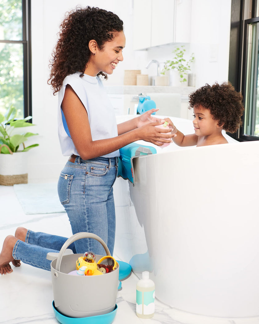 Skip Hop Bath Toy Storage, Moby Stowaway Bucket, Grey 🍁 All In One Marketplace Canada