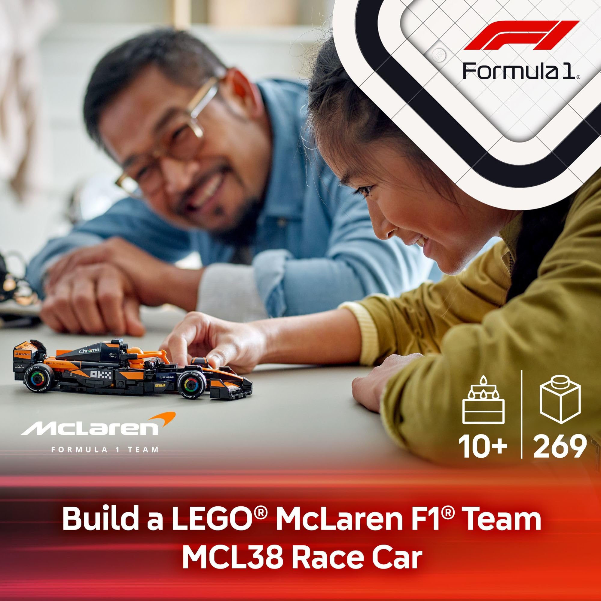 LEGO Speed Champions McLaren F1 Team MCL38 Race Car Toy - Building Set for Kids, Boys & Girls, Ages 10+ - Toy Car for F1 Fans - Gift Idea for Birthday - 77251 🍁 All In One Marketplace Canada