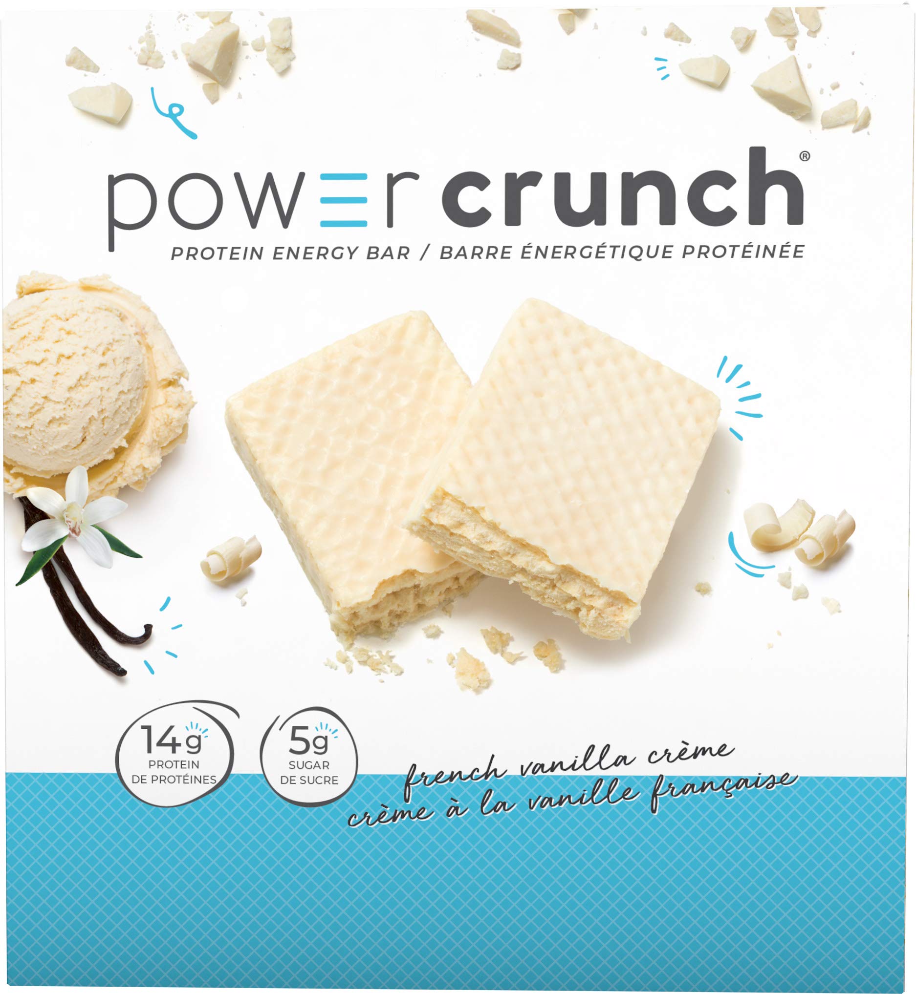 Power Crunch Protein Bars French Vanilla Crème 12 Count – High Protein Wafer Bar, 13g Protein, Low Sugar, Cream-Filled Snack Bar 🍁 All In One Marketplace Canada