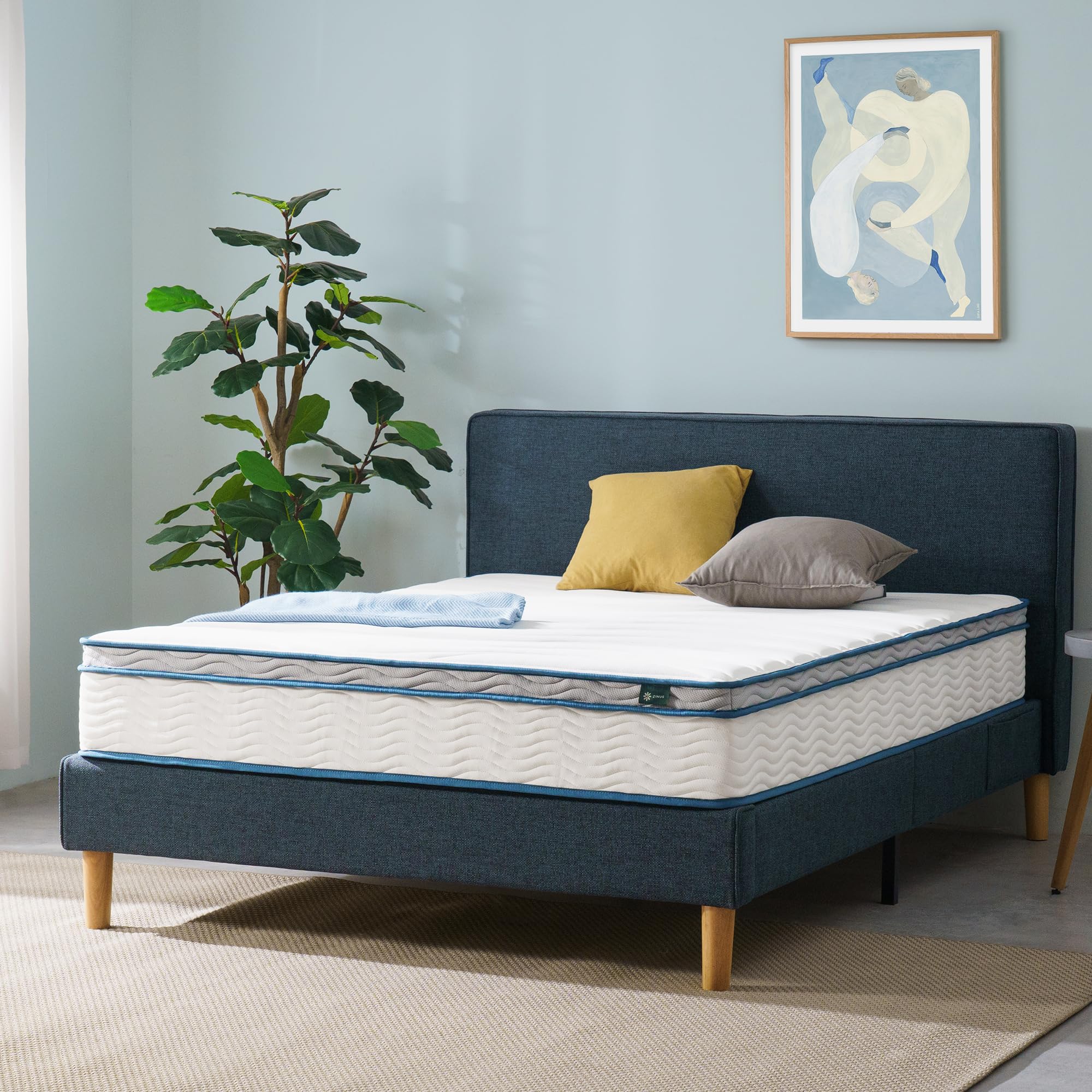 Zinus Twin Mattress - 10 Inch Foam & Spring Hybrid Mattress, Affordable Mattress, CertiPUR-US Certified Foam, Mattress in a Box, 10-Year Warranty, Twin Size 🍁 All In One Marketplace Canada