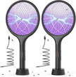 YISSVIC Bug Zapper Racket Electric Fly Swatter Fly Zapper Indoor Outdoor Rechargeable (Black-2 Piece) 🍁 All In One Marketplace Canada