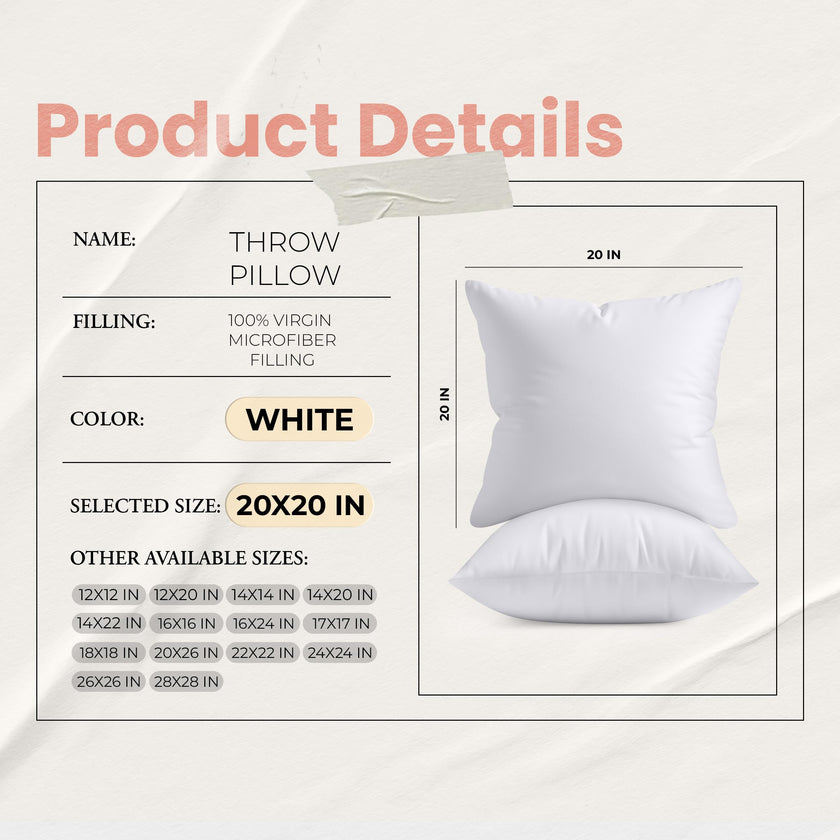 Utopia Bedding Throw Pillows Insert (Pack of 2, White) - 20 x 20 Inches Bed and Couch Pillows - Indoor Decorative Pillow 🍁 All In One Marketplace Canada