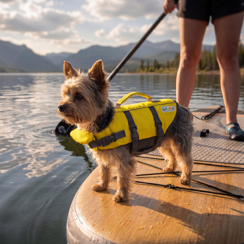 Outward Hound Granby Splash Dog Life Jacket with Handle, Reflective Floating Vest for Swimming & Boating, Maximum Buoyancy, All Skill Levels, Extra-Small Dogs & Puppies (11–15