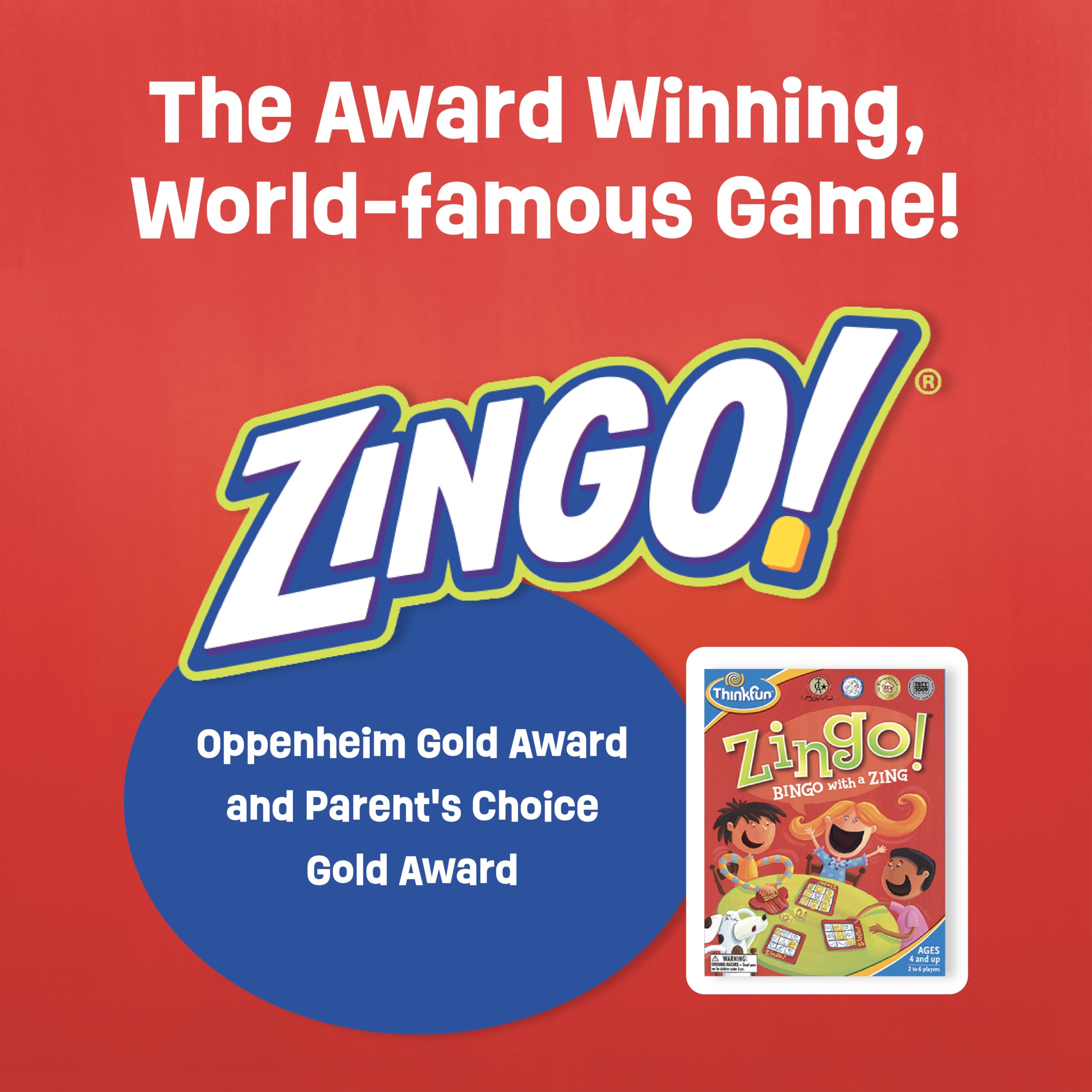 ThinkFun Zingo - Bingo with a Zing - Award-Winning Preschool Game - Encourages Language & Matching Skills Development - Fun Family Board Game for Boys and Girls Ages - 4 & Older 🍁 All In One Marketplace Canada
