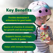 Organika Kids Electrolytes Powder Sticks - Sugar-Free Hydration + Immune support with 100% of daily Vitamin C, Minerals and Prebiotic Fibre | Green Apple Flavour - 3.5g x 20 sachets 🍁 All In One Marketplace Canada
