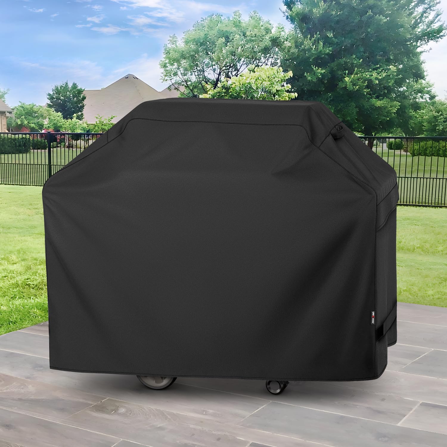 UNICOOK BBQ Cover 55 Inch, Heavy Duty Waterproof Housse BBQ, Special Fade and UV Resistant Outdoor Barbecue Grill Cover, Barbecue Accessories Compatible for Weber Char-Broil Brinkmann and More 🍁 All In One Marketplace Canada
