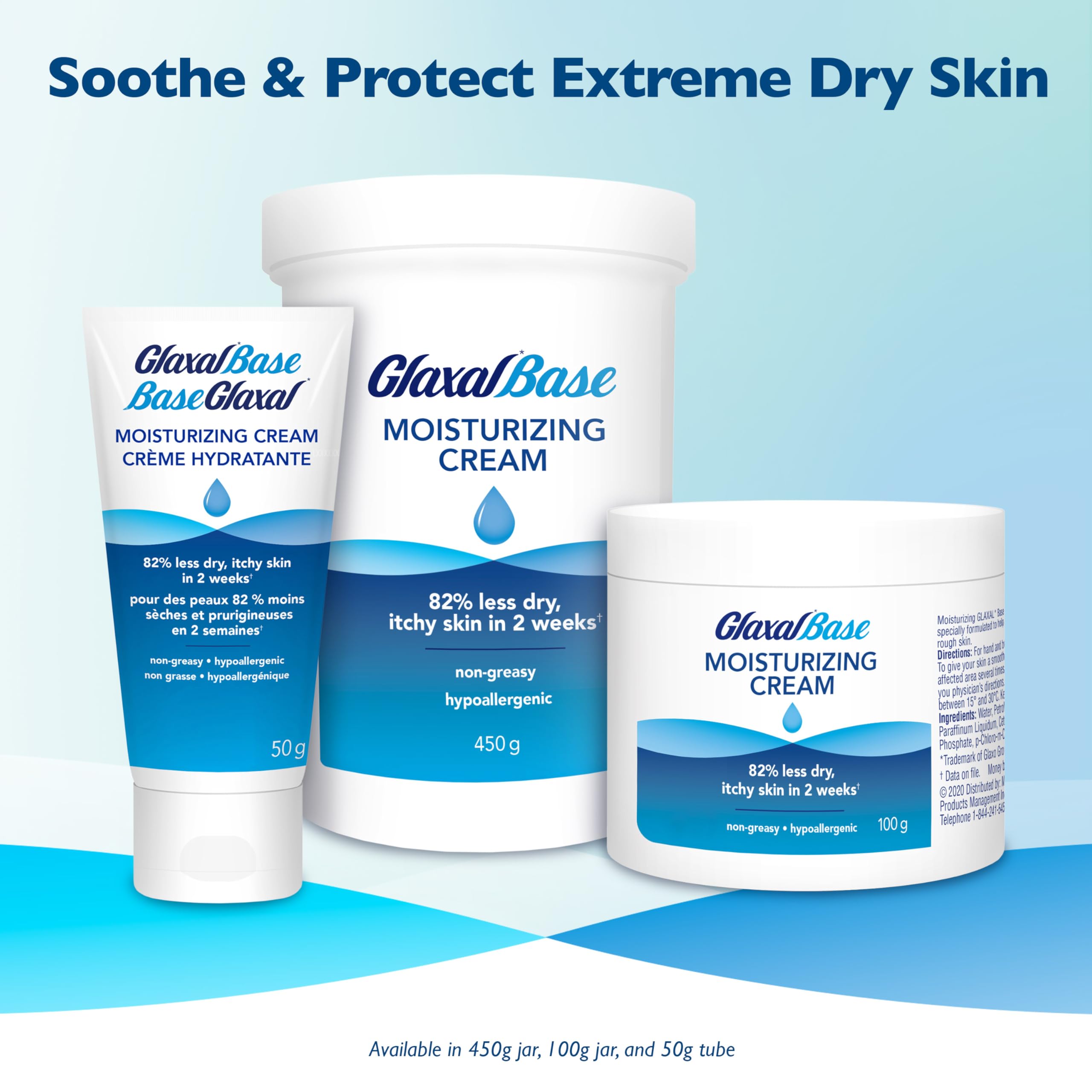 Glaxal Base Moisturizing Cream, Relief from Itchy, Dry Skin, Hypoallergenic & Paraben-Free, Made in Canada, 450 g 🍁 All In One Marketplace Canada