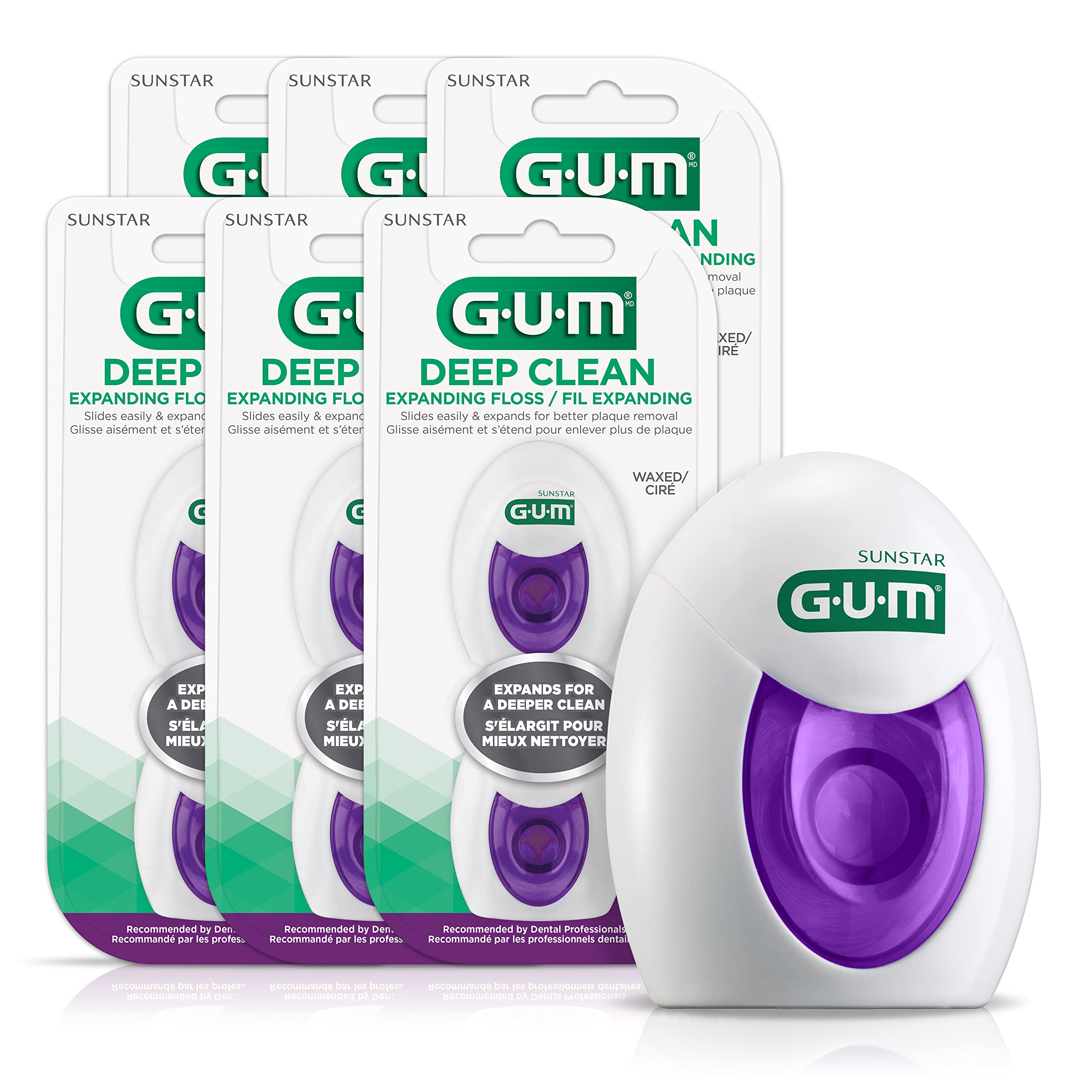 GUM Deep Clean Expanding Dental Floss 2x40M Pack of 6 (12 total) 🍁 All In One Marketplace Canada
