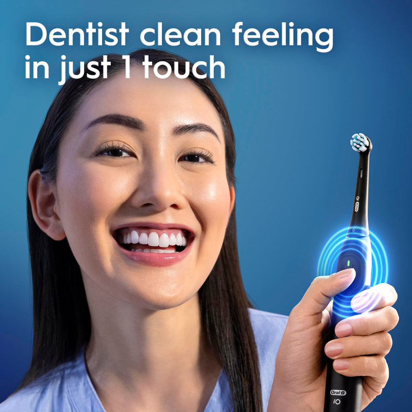 Oral-B iO2 Electric Toothbrush, for an Easy Switch to Electric, Night Black, Rechargeable Electric Toothbrushes, iO Series 2 Starter Kit with 1 Power Toothbrush and 2 Brush Heads 🍁 All In One Marketplace Canada