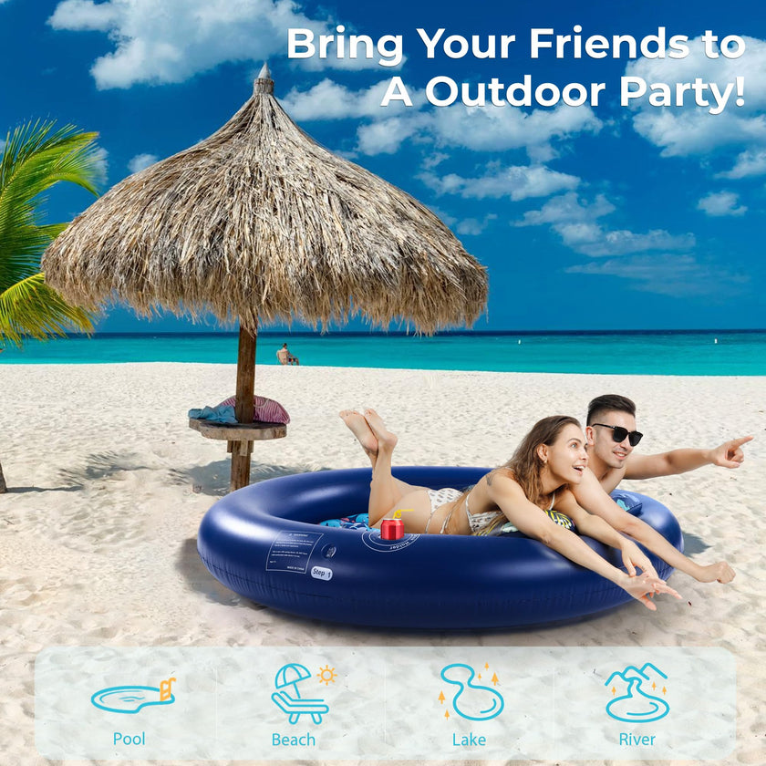 2-Person Pool Floaties for Adults Heavy Duty, Giant 75