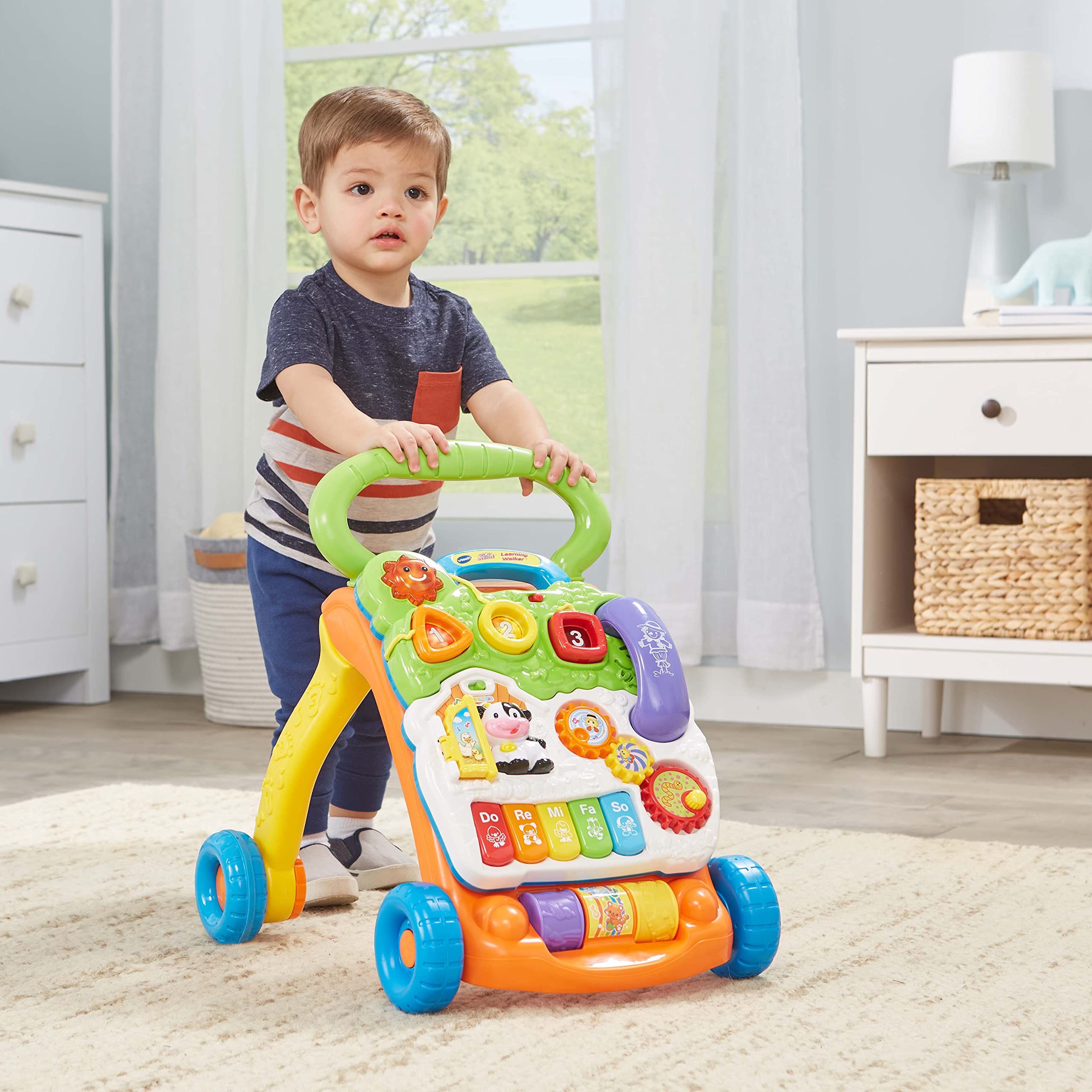 VTech Sit-to-Stand Learning Walker (Frustration Free Packaging - English Version), Orange 🍁 All In One Marketplace Canada