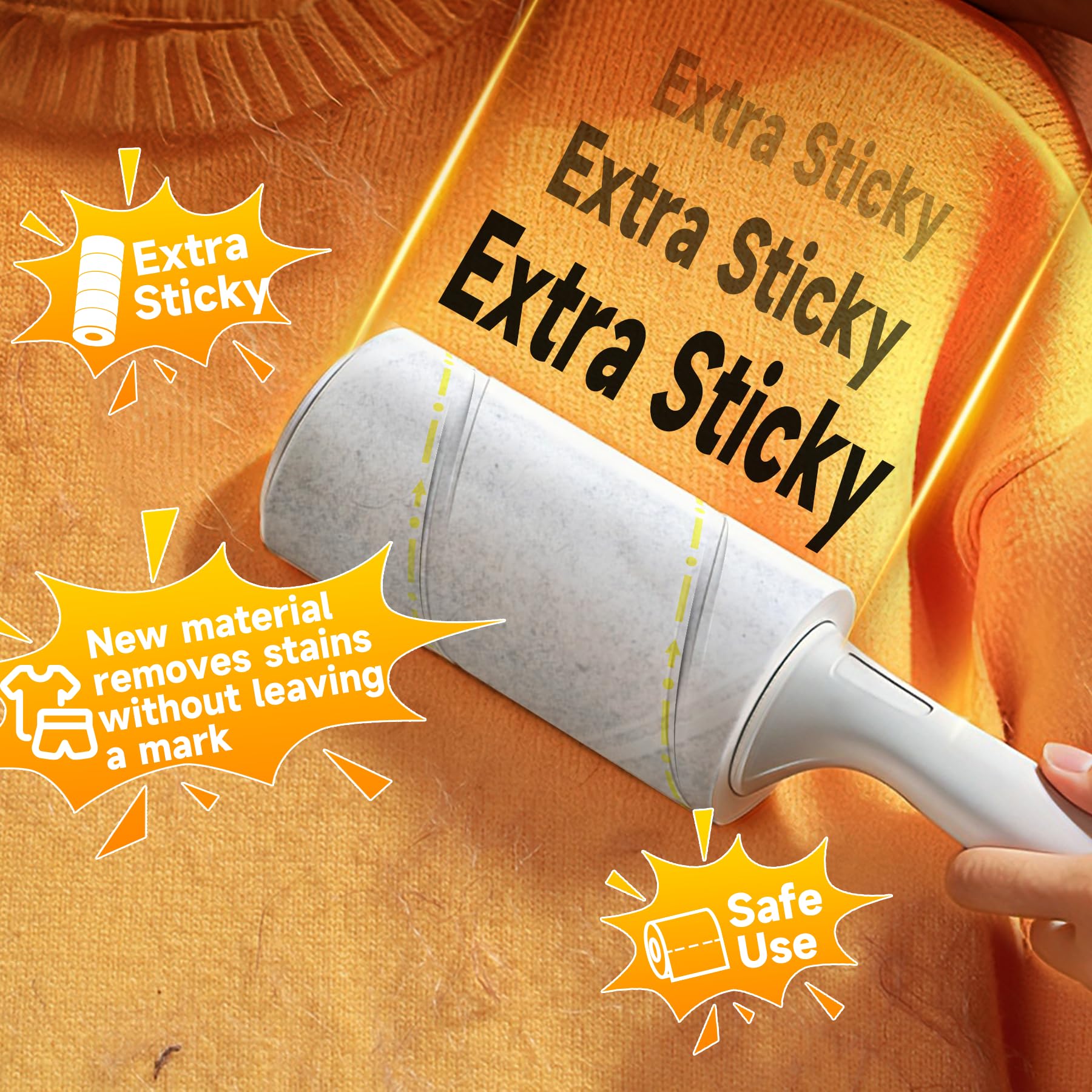 Lint Roller for Pet Hair Extra Sticky, 800 Sheets with 4 Durable Handles and Strong Paper Refills, Pet Hair Roller for Dogs and Cats, Lint Remover for Clothes, Carpet, and Furniture 🍁 All In One Marketplace Canada