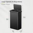 EKO Nova Sensor Trash Can, 21 Gallon/80 Liter Stainless Steel Rectangular Touchless Motion Sensor Trash Can, Matte Black 🍁 All In One Marketplace Canada