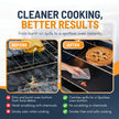 Oven Liners for Bottom of Oven - 3 Pack Large Heavy Duty Mats, 16.25”x23” Non-Stick Reusable Liner for Electric, Gas, Toasters, Grills - BPA & PFOA Free Kitchen Accessory to Keep It Clean (Black) 🍁 All In One Marketplace Canada