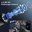 Endoscope Camera with Light, Ennovor 1920P HD, Endoscope Inspection with 8 Adjustable LED Lights, Borescope with Flexible Rigid Snake Camera, IP67 Waterproof and No WiFi Required, for Android iOS 🍁 All In One Marketplace Canada