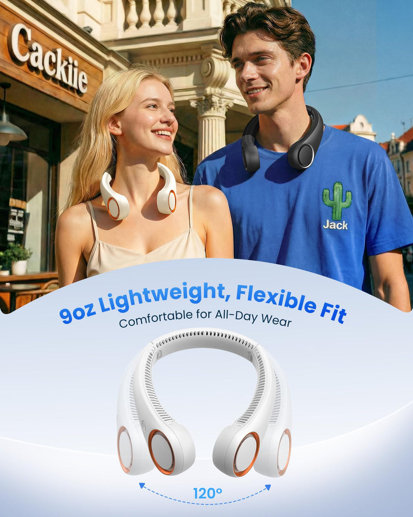 Gaiatop Portable Neck Fan Rechargeable, Hands-Free Cooling, 23.5hrs Runtime, Battery Powered Personal Fan Ventilateur de Cou, Summer Outdoor Travel Essentials, Birthday Gifts for Women Men Dad 🍁 All In One Marketplace Canada