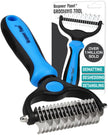 Maxpower Planet Pet Grooming Brush - Double Sided Shedding, Dematting (A1 Blue, Large) 🍁 All In One Marketplace Canada