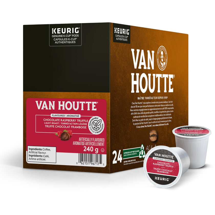 Van Houtte Raspberry Chocolate Truffle Coffee, K-Cup Portion Pack for Keurig Brewers (24 Count) 🍁 All In One Marketplace Canada