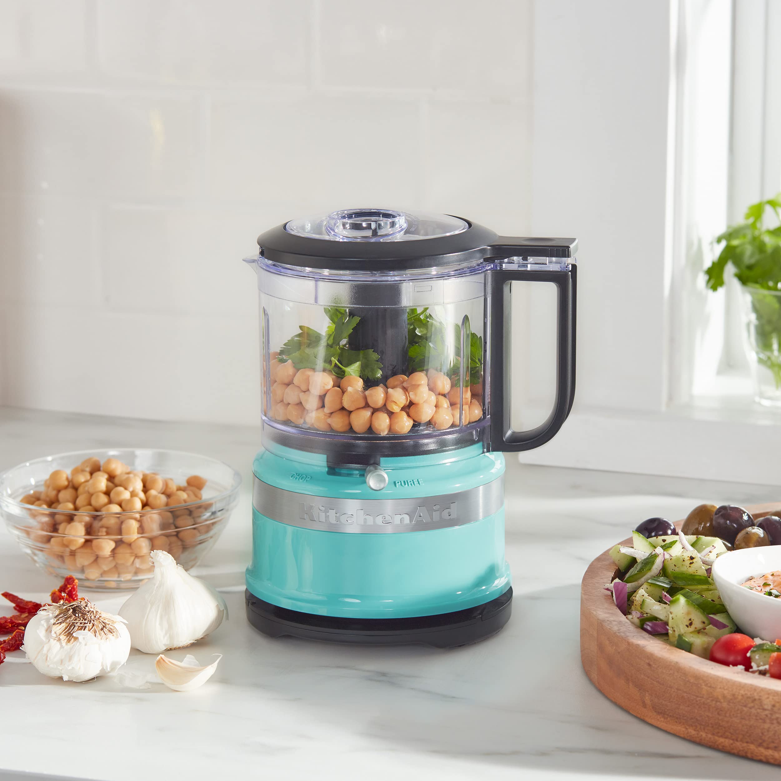 KitchenAid KFC3516AQ 3.5 Cup Mini Food Processor, Aqua Sky Blue 🍁 All In One Marketplace Canada