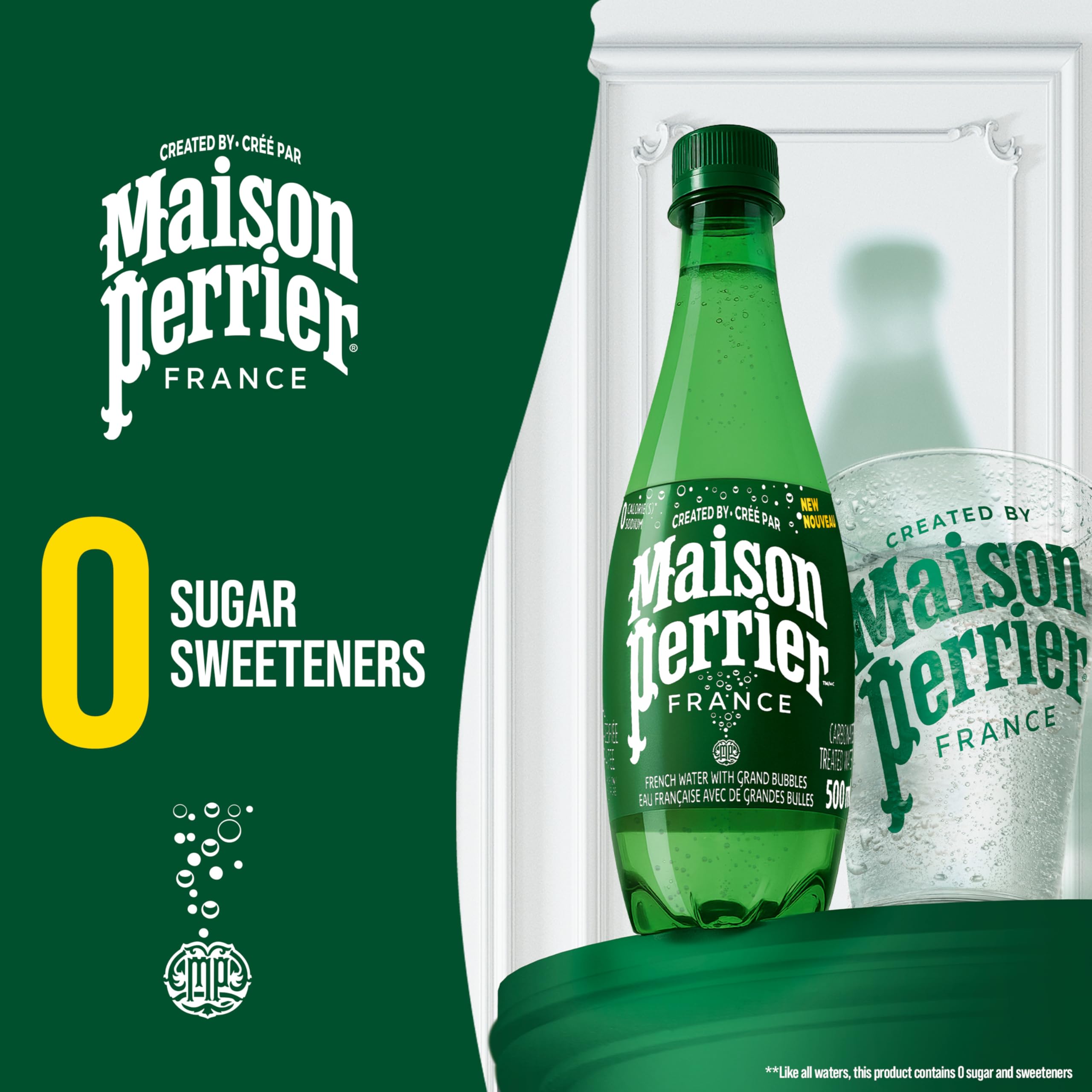 Maison Perrier Unflavoured Carbonated Water, 24 Bottles, 500 ml 🍁 All In One Marketplace Canada