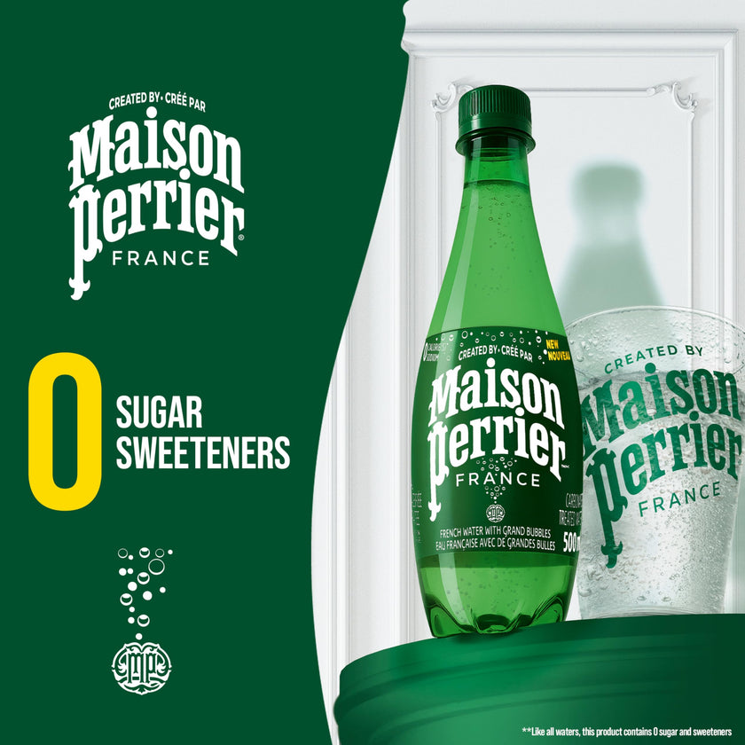 Maison Perrier Unflavoured Carbonated Water, 24 Bottles, 500 ml 🍁 All In One Marketplace Canada