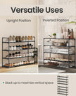 SONGMICS Shoe Rack, 4-Tier Shoe Organizer, Sturdy Storage Shelf, Upright or Upside Down, for 20-25 Pairs, Stackable, for Entryway, 30 x 92 x 75 cm, Black ULSA14BK 🍁 All In One Marketplace Canada