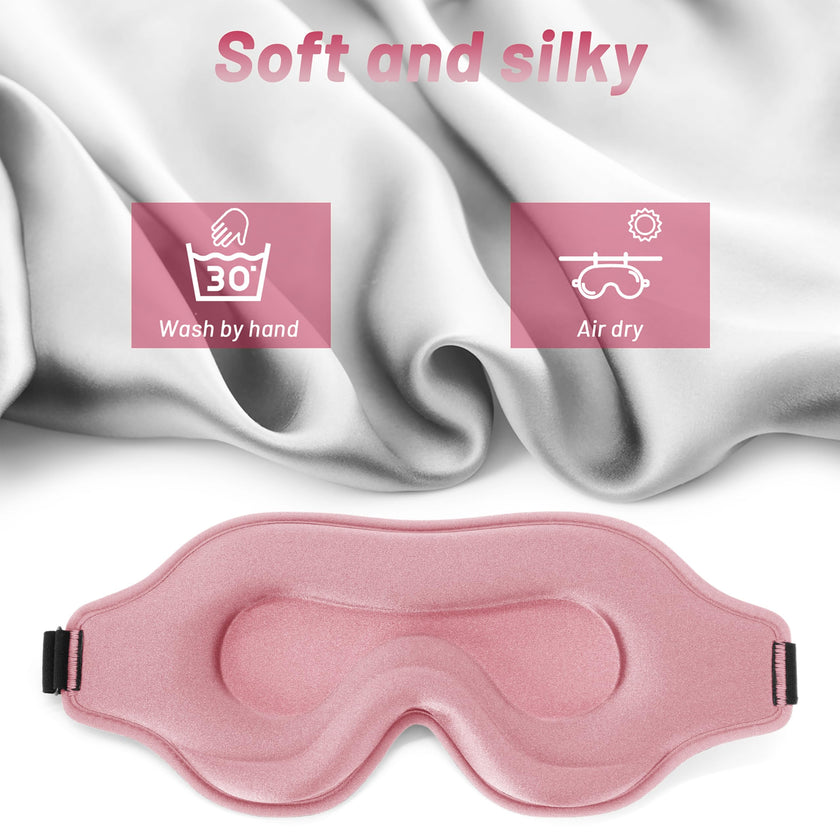 Sleep Eye Mask for Men Women, Lash Extensions 3D Sleeping Mask, Travel Blackout Night Blindfold Eye Shade Cover with Adjustable Strap (Pink-3D) 🍁 All In One Marketplace Canada