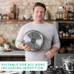 Jamie Oliver by Tefal Nonstick Coated Stainless Steel Pan 11-Inch, Induction Compatible, Oven Safe up to 500°F, Chef's Stainless Steel Skillet, Non Stick Frying Pans, Silver 🍁 All In One Marketplace Canada