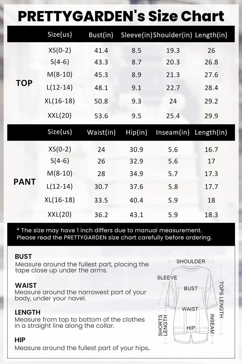 PRETTYGARDEN Women's Two Piece Lounge Set 2026 Summer Casual Oversized Shirts Biker Shorts Matching Airport Travel Outfit (Black,Large) 🍁 All In One Marketplace Canada