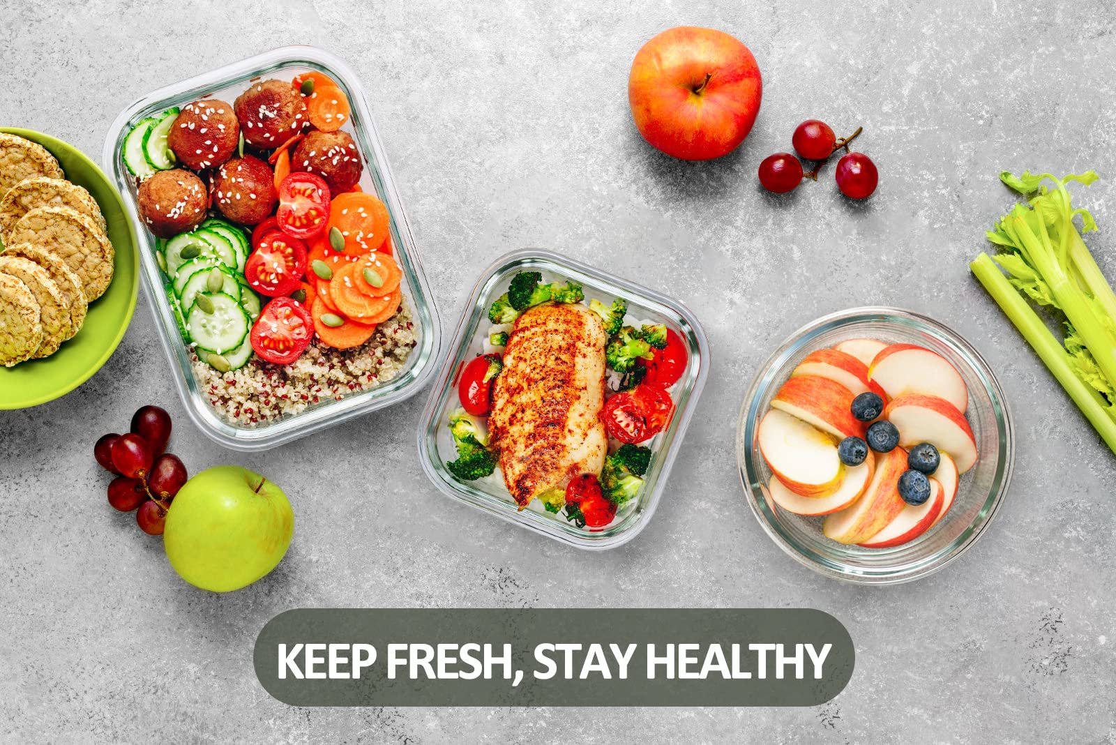M MCIRCO 24-Piece Glass Food Storage Containers with Snap Locking Lids,Glass Meal Prep Containers Set - Airtight Lunch Containers, Microwave, Oven, Freezer and Dishwasher 🍁 All In One Marketplace Canada