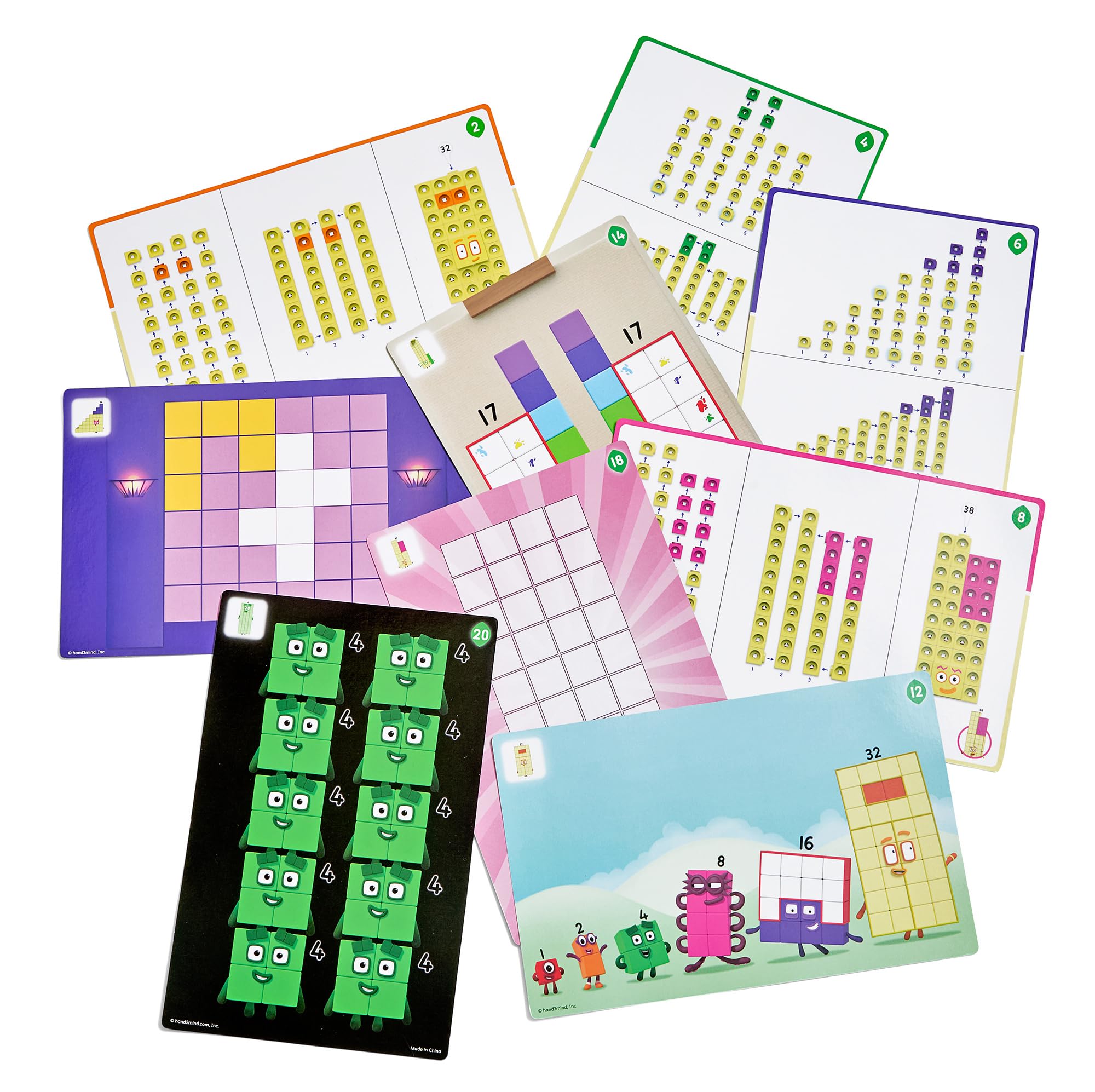 hand2mind Numberblocks 31-40 MathLink Cubes Activity Set - Learn Numbers & Early Math Skills, Preschool and Kindergarten Learning Activities, Educational Toys for Kids, Counting Math Manipulatives 🍁 All In One Marketplace Canada