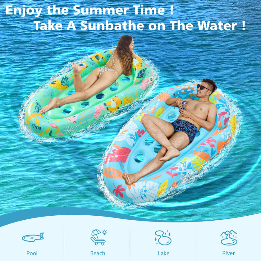 LUSARRYWILL 2 Pack Pool Floaties for Adults, 72