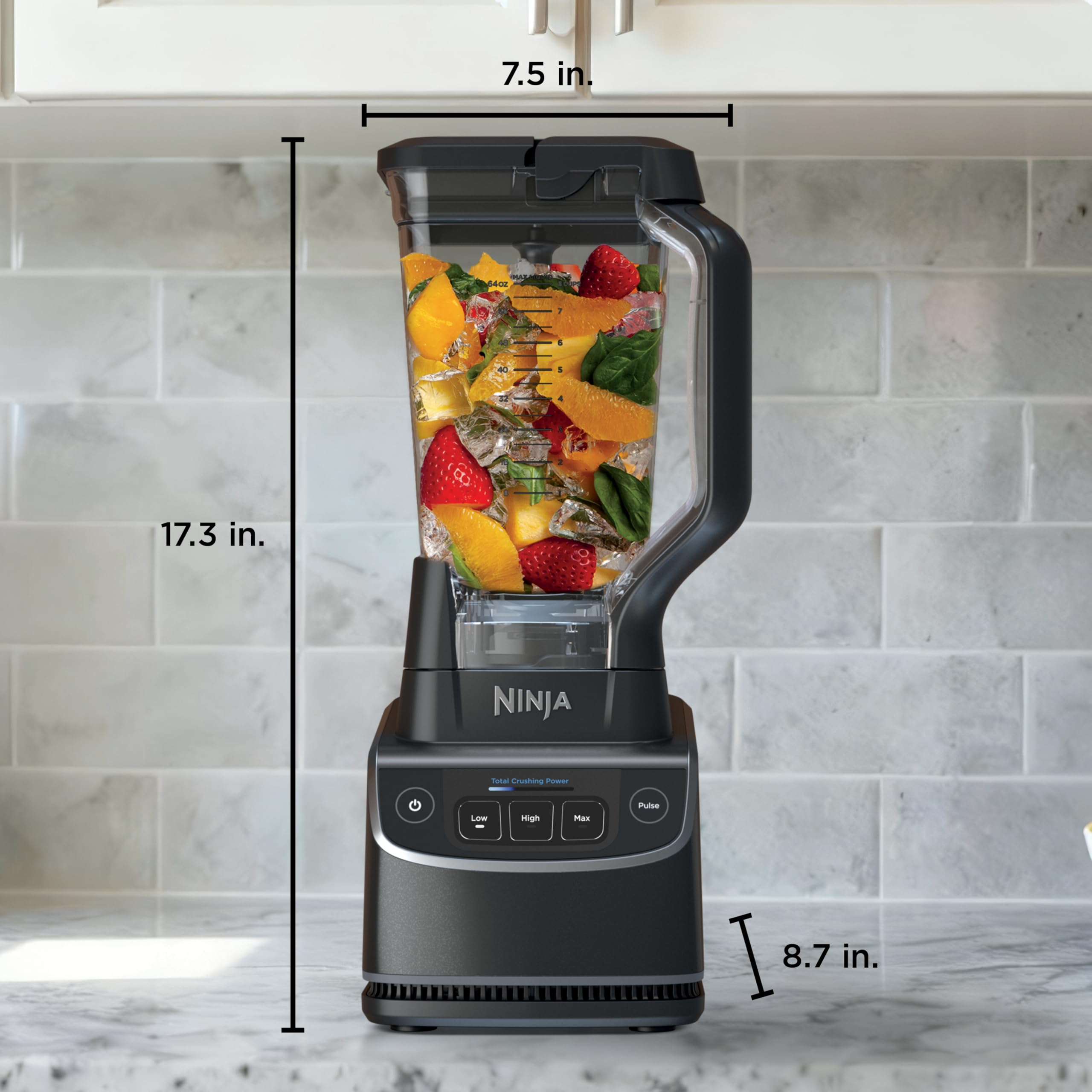 Ninja UltraCrush Professional Blender, 1000W, XL 72-oz.* Pitcher, Total Crushing® Technology, 3 Manual Speeds for Ice Crushing, Smoothies, Sauces & More, Full-Size Blender, Black, BP201C 🍁 All In One Marketplace Canada
