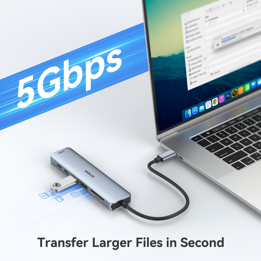 USB C Hub HDMI Adapter for MacBook Pro/Air, MOKiN 7 in 1 USB C Dongle with HDMI, microSD/SD Card Reader, USB C Data Port,100W PD, and 2 USB 3.0 Compatible for MacBook Pro/Air, Dell XPS, Thinkpad. 🍁 All In One Marketplace Canada