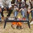 VEVOR Folding Campfire Grill, Heavy Duty Steel Mesh Grate, 22.4