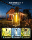 VIPAR Outdoor String Lights 60FT LED Patio Lights Waterproof with 28 Shatterproof ST38 Edison Bulbs Outside Hanging Light Dimmable Connectable for Porch, Deck, Garden, Backyard, Balcony, Decor, 2700K 🍁 All In One Marketplace Canada