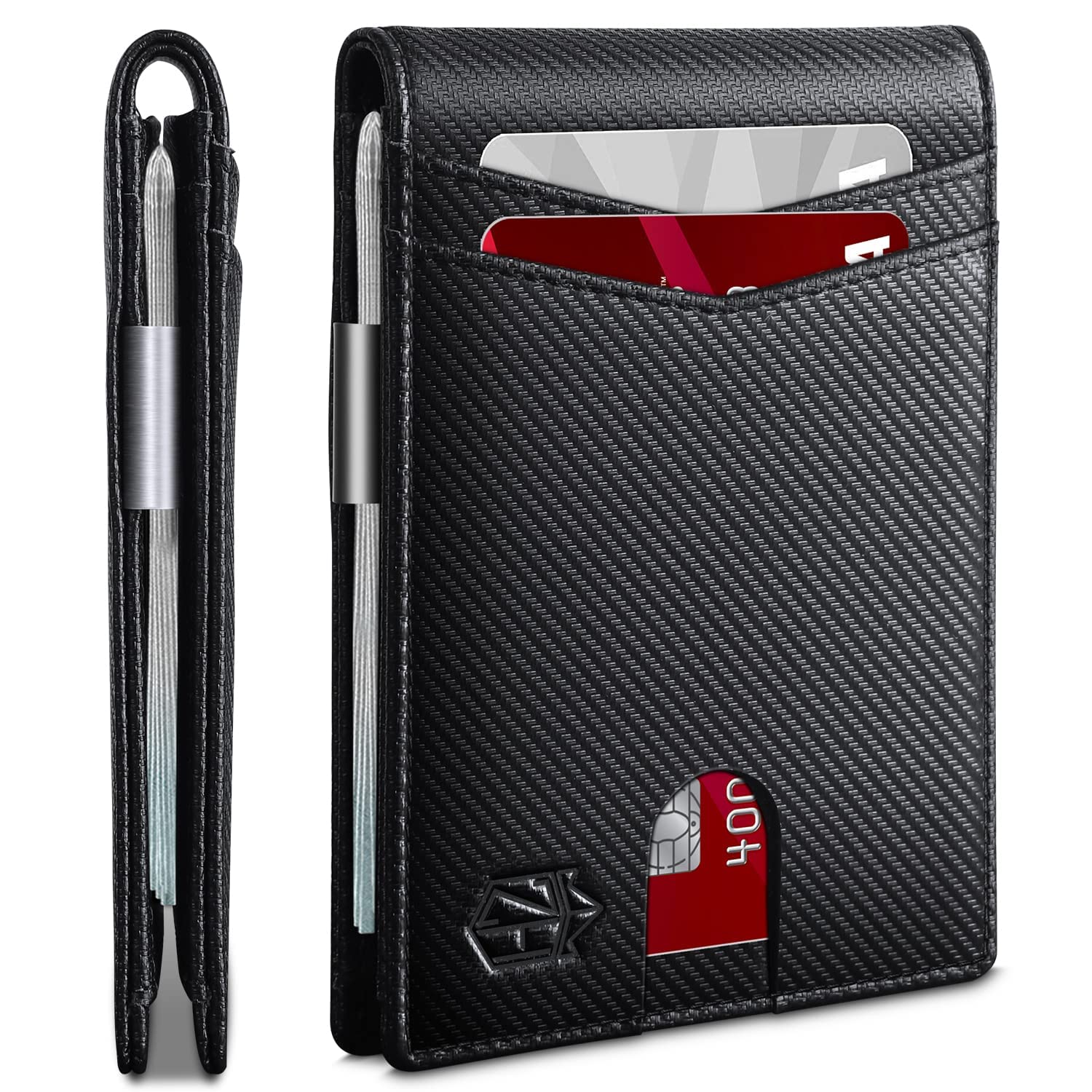 Zitahli Slim RFID Wallets for Men, Money Clip Bifold Leather Wallet Minimalist Mens Wallet with ID Window and 12 Card Slots Gift Box 🍁 All In One Marketplace Canada
