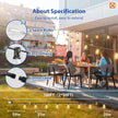 addlon 100FT (50FTx2) Outdoor String Lights Waterproof Shatterproof with 32 LED Edison Bulbs, Dimmable Connectable Patio Lights for Backyard Garden Balcony Party, Warm Yellow, Energy-Saving 🍁 All In One Marketplace Canada