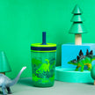 Zak Designs Kelso 15 oz Tumbler Set, (Dino Camo) Non-BPA Leak-Proof Screw-On Lid with Straw Made of Durable Plastic and Silicone, Perfect Toddler Cup Bundle for Kids (2pc Set) 🍁 All In One Marketplace Canada