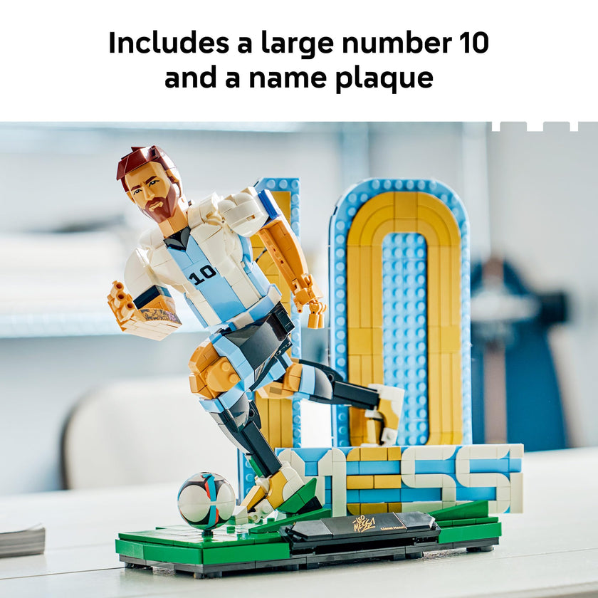 LEGO Editions Lionel Messi – Soccer Legend - Building Set for Boys & Girls, Ages 12+ - Collectible Soccer Gift with Plaque - Kids Bedroom or Shelf Decor - 43015 🍁 All In One Marketplace Canada